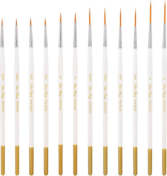 12 Fine Liner Pennen Detail Set 3 Maten #0#00#000 voor Kleine Aquarel Kunstenaar Acryl Ambachtelijke Nagel Detail Schilderen