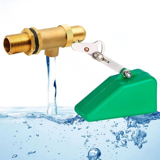 1/2 Inch Brass Float Valve - Plastic Float - Automatische Waterkom met Verstelbare Arm - Float Ball Valve voor Vissen, Aquarium, Vee, Schepen, Irrigatie Flow van Fdit