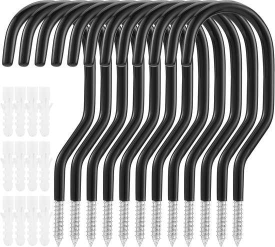 12 Pack Bike Hooks, Bicycle Bracket, Wall Hooks, Garage Hooks, Bicycle Holder Screw Hooks, Large Wall/Ceiling Mount - ShopVlot