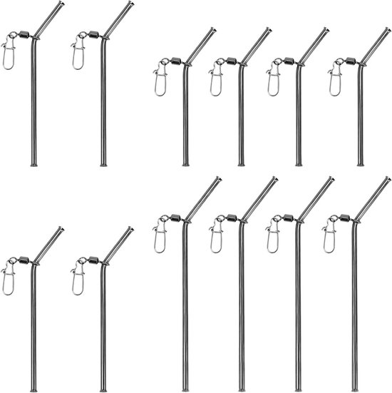 12 Stuks Anti-Tangle Boom Sleeves voor Vissen, 7/9/12 cm Koper Tubes voor Voederaccessoires en Onderlijnbeheer