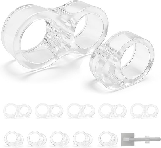 12 stuks deurklinkbeschermer - 6 ronde deurdemper + 6 deurgrepen stoppers voor 8 deurklinken, deurklinkdemper, geschikt voor deurklinkbeschermer kantoor Ø 18 mm en Ø 15 mm