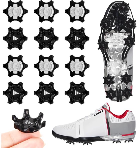 12 stuks Golf schoen spikes studs vervanging tand Stinger schroef Cleats snelle rotatie metalen draad eenvoudige installatie accessoires biedt golfer met tractie van Winnes