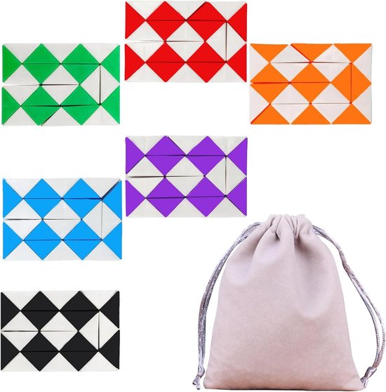 12 Stuks Magische Slang - 24 Cube-segmenten - Creatief Educatief Puzzelspeelgoed . van Merkloos