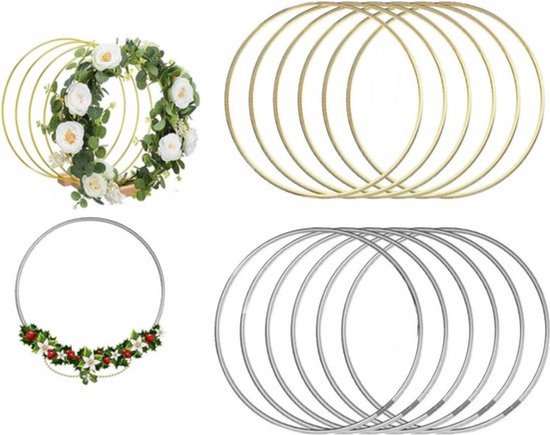 12 stuks metalen ringen 10 cm om te knutselen - Hoogwaardig en stevig vakmanschap - Veelzijdige toepassing DIY . van Merkloos