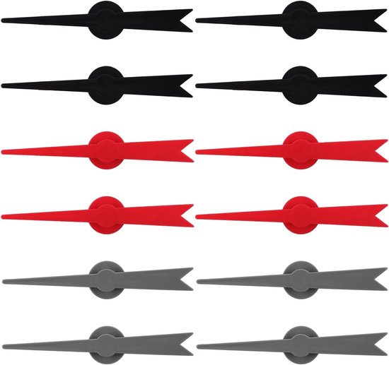 12 Stuks Pijl Spel Spinner - 15.7 x 1.8cm V-vormige Pijlen voor Bordspellen - 3 Kleuren Plastic Draaiende Pijlen - Tafelspel Spinner Onderdelen voor Klassikale Activiteiten en Spellen van Merkloos