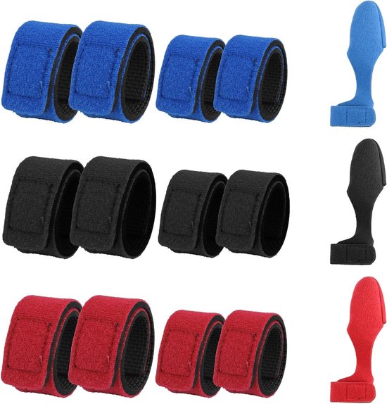 12 Stuks Verstelbare Elastische Vistraps voor Vaste Hengels en Voederhengels met 3 Viscaps en Accessoires