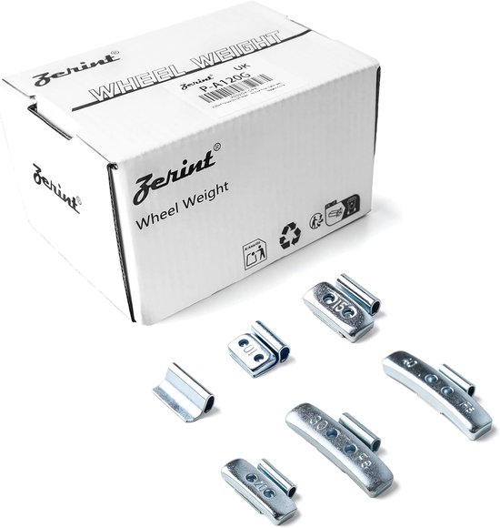 120 stuks clips op wielen, assortiment gewichten, 5 g / 10 g / 15 g / 20 g / 30 g / 40 g, balancergewicht van de - ShopVlot