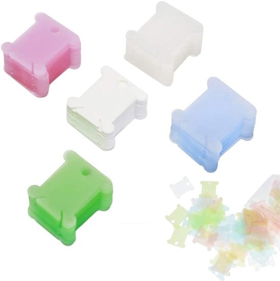120 Stuks Plastic Garenspoelen met Winder voor Borduren en Handwerken - Ideaal voor Naai- en Borduurgereedschap