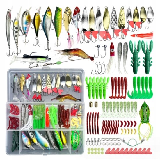 122-delige Visset: Wobblers & Accessoires voor Roofvis + Organizer