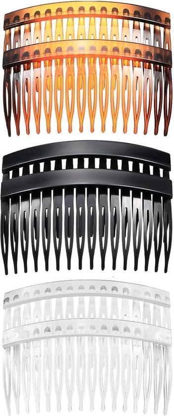 12er Pack Haarkämme Kunststen Haaraccessoires Meisjes Vrouwen - 16 Tanden - Trendy Ontwerp . van Merkloos