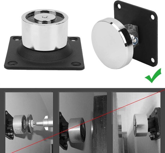 12V/24V Elektromagnetische Deurhouder voor Houten Deuren 132.3lb Sterke Sucti Deurstopper Elektrische Deurstopper Magnetische Houder voor Ulti Deurzuiging.