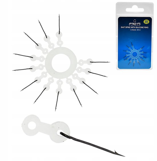 12x Hengelnaalden met Siliconen Connector 10mm - Ideaal voor Zacht Kunstaas