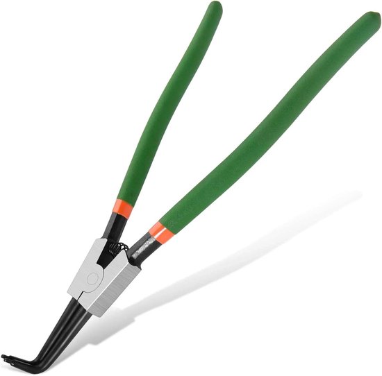 13-inch Heavy Duty Snap Ring Pliers - External Circlip Pliers - 90 Degree Curved Jaws - Forged Tip Diameter 0.3cm - Spring Loaded Large C Clip Removal Tool voor Installeren en Verwijderen van Merkloos