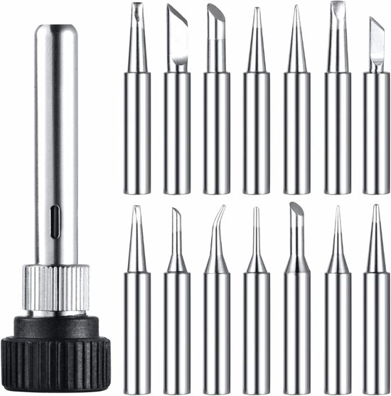 14-delige Set Solderpennen, Vervangingspennen voor Solderstations, Loodvrije Soldering Pens voor Precisiewerk en Lassen