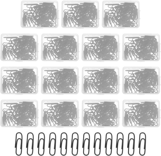 15 Dozen ovale paperclip Decoratieve paperclip Voorraden van briefpapier kantoorbenodigdheden Scrapbook-paperclips lerarenbenodigdheden Black