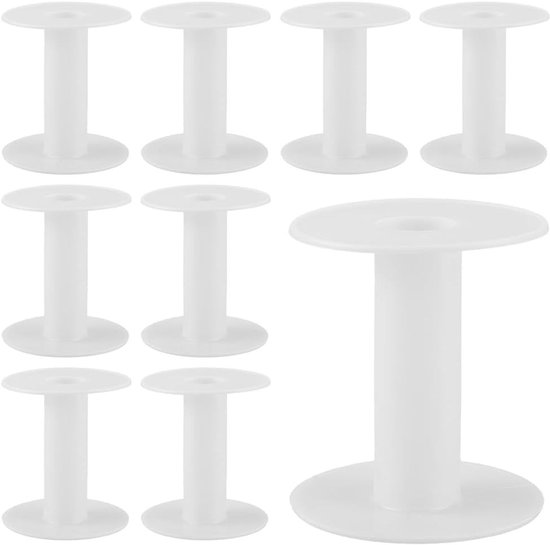 15 Stuks Lege Plastic Spoelen 68 x 74mm - Organisator voor Draad, Garens en Borduuraccessoires voor Creatieve Projecten