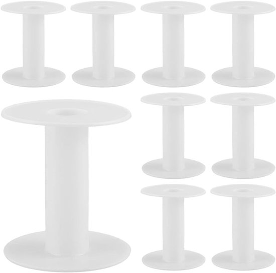 15 Stuks Lege Plastic Spoelen 68 x 74mm voor Weven, Borduren en Handwerken - Organisator voor Draad en Touw