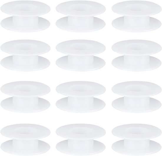 15 Stuks Lege Plastic Spoelen voor Draad Weven - Grote Diameter Organiser voor Haakgaren, Borduurdraden en DIY Projecten van Merkloos