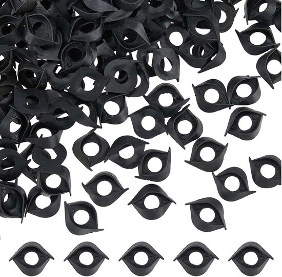 150 stuks oogleden voor veiligheidsogen, hars, zwart, veiligheidsoogleden, gehaakte ooglid voor 7 mm speelgoedogen, doe-het-zelf pop, teddy