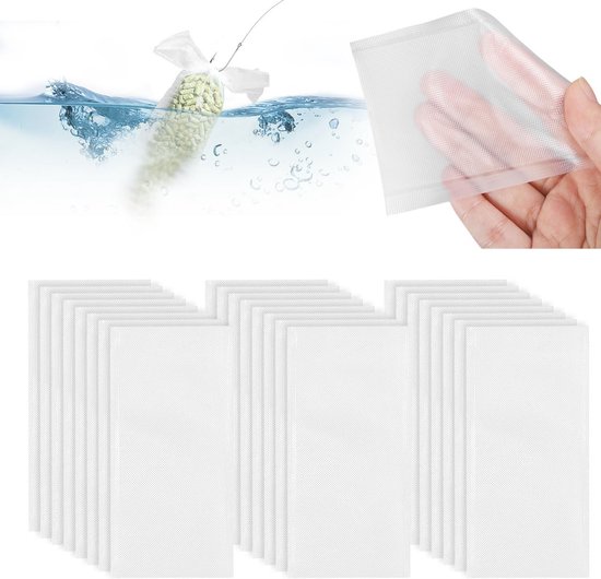 150 Stuks Wateroplossende PVA-zakjes voor Karpervissen - 50x100 mm Lokzakjes voor Aas