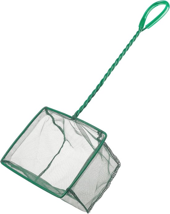 15cm Landing Net voor Aquariums en Koi Vijvers - Vierkante Schepnet met Fijn Gaas en Sterke Handgreep voor Efficiënt Vissen en Onderhoud