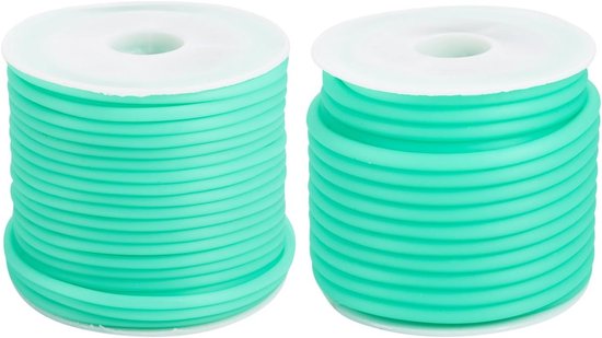 15m Holle Rubberkoord 2mm 3mm Groene Stikselbeschermer voor Breien, Haken en Sieradenmaken