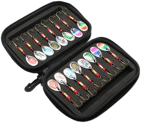 16 Delige Kunstaas - Vis accessoires - Blinkers voor snoek en baars – Hengelsport - Voor onderlijn – Vissen – Felle Kleuren – LOUZIR