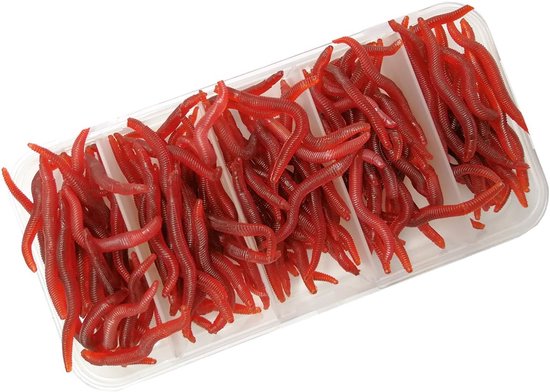 1,6 inch vissen zacht kunstaas forel worm regenworm aas levensechte nep bloedworm larven worm zacht kunstaas aas van NoEnName_Null