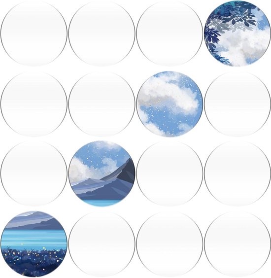 16 klare runde Acrylplatten 02 cm dick für DIY Bilderrahmen und Scrapbooking - transparent . van Merkloos