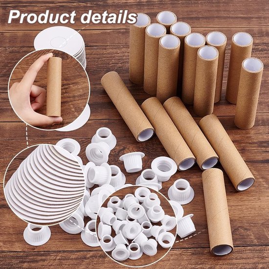 16 Sets Lege Papier Draad Spoelen voor Weven, Afneembare Garenspools voor Borduren en DIY Creatieve Projecten, 99mm/3.9