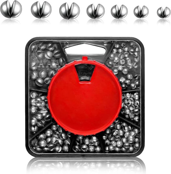 160 Stuks Visserslood met Opbergdoos, Vissen met Drijvende Gewichten (0.2g/0.5g/0.7g/0.8g/1g/1.3g/1.4g) voor Effectieve Vangst en Ondersteuning van Merkloos