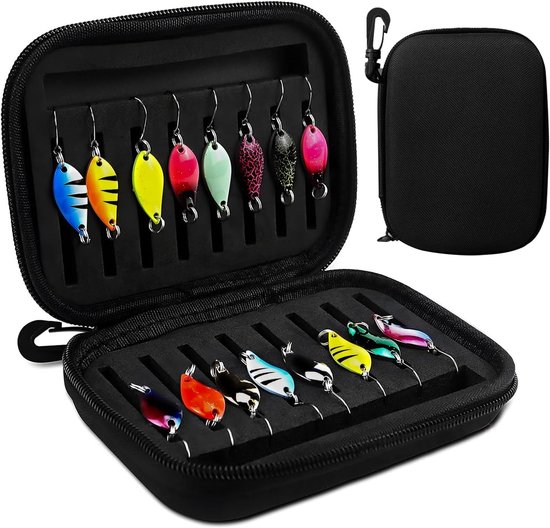 16pcs Mini Fish Spoon Set - Trout Bait - Carbide Spinner Bait voor Perch - Trout - Salmon - Hengelsport Accessoires van Merkloos