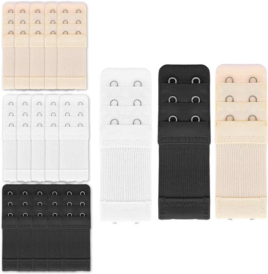 18-delige bh-verlenging set met 2 haken en 3 rijen, comfortabele en rekbare sluitingen voor zwangerschaps- en gewichtstoename ondergoed