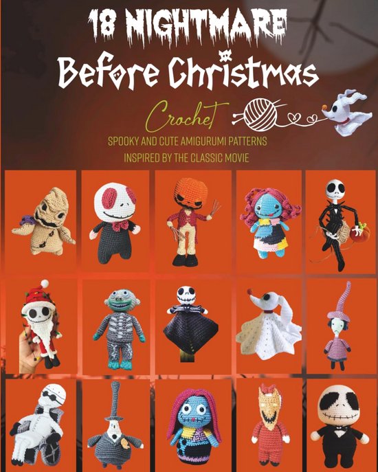 18 Spookachtige en Schattige Gehaakte Amigurumi Figuren Patroonboek van Merkloos