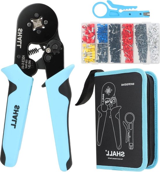 1800 Stuks Beentje Crimp Tool Kit - Krimptang Zelfinstellende Elektrische Crimp Terminal Connectors - Elektriciens DIY - Beste Kwaliteit van Merkloos
