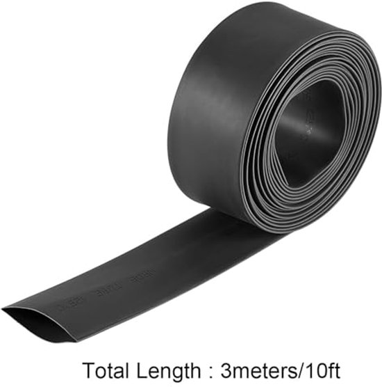 18mm Heat Shrink Tube, 3m Heat Shrink Tubing Length, 2:1 Ratio Glue-Lined Heat Shrink Tubing for Electrical Insulation, Repairs, Wire Connectors, Wrap Cable, Black van Merkloos