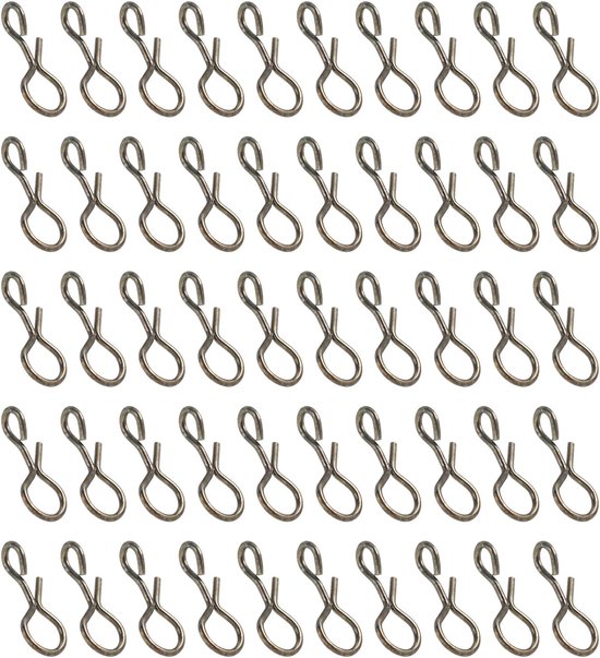 1cm x 0.3cm Vliegvissen Snaps - 100pcs RVS Quick Change No Knot Quick Snap Aas Connector - Jigs Lures Vissen Clips voor Vers Water en Zout Water - Zwart van Merkloos