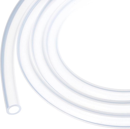 1m Silicone Tubing 6,4mm ID 9,5mm OD Heldere Industriële Kunststof Buizen Pure Siliconen Slangen voor Pomp Sifonering Drainage Irrigatie Brouwen, 1/4" x 3/8"