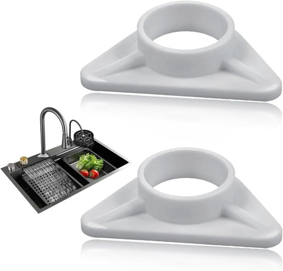 2-delige kunststof versteviging voor spoelbakken, stabilisator voor kranen en inox containers, voorkomt schommelingen en verbetert stabiliteit van Merkloos