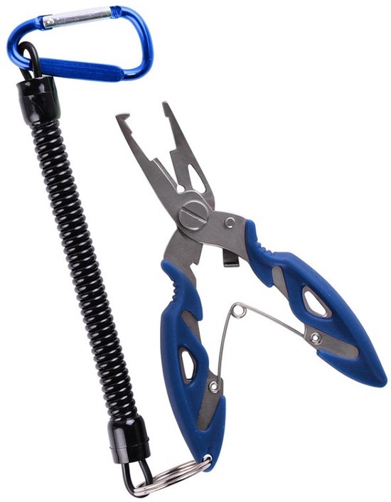 2-delige vistang met spiraalvormig touw, roestvrije lijnhaakverwijderaar, visgereedschap, gevlochten lijnsnijder, accessoires voor visgereedschap van Vicloon