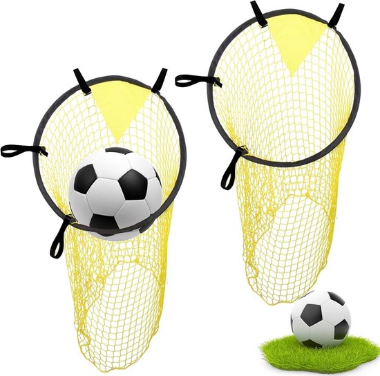 2 doelschijven voor voetbaltraining, hoekschietdoel, trainingsuitrusting met verstelbare gespen
