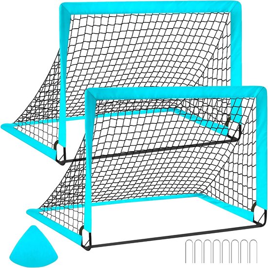 2 draagbare pop-up voetbaldoelen, outdoor voetbaldoelen voor tuin, kider of park, voetbaldoel voor kinderen