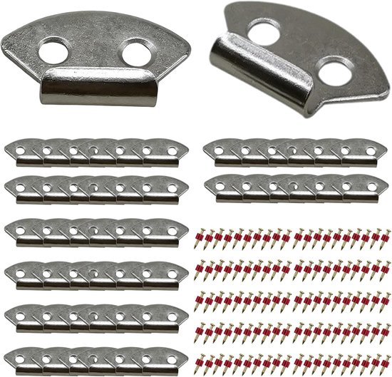 2 Hole Tension Hooks, 50 Pieces Tarpaulin Hooks, Metal Tarpaulin Mount, Net Hooks, Trailer, Fixing Hooks, Tension - ShopVlot