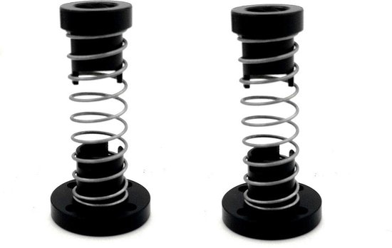2-Pack 3D Printer Anti Spelingsmoeren voor Pitch 2mm Lood 4mm Schroefstang Elimineren De Gap Lente DIY CNC Accessoires (Pitch 2mm Lood 4mm)