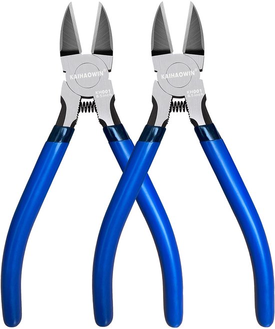 2-Pack 6" Draadsnijders - Zijsnijders Voor Het Maken Van Sieraden - Blauw Met Zwart Handvat