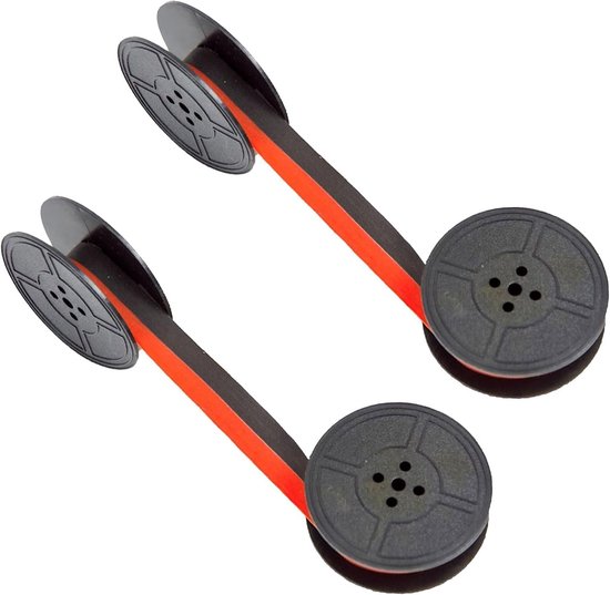 2-pack Kleurlint voor Schrijfmachines, Geschikt voor Klassieke en Dubbelspoel Typemachines, Kleurlint van 7 Meter voor Creatief Schrijven en Herstellen