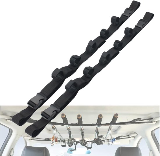 2 Pcs Car Rod Holders, Belts, Car Fishing Rod Holder, Car Fishing Rod Holder for Vehicle, Truck, SUV, Combi, Van - ShopVlot