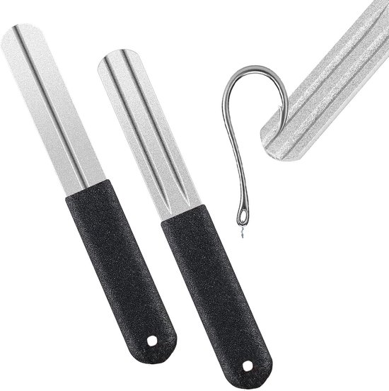2 Pcs Fishing Hook Grinder Dart Sharpener Double Sided Hook Grinder Fishing Hook Sharpening Stone Double Sided Diamond - ShopVlot