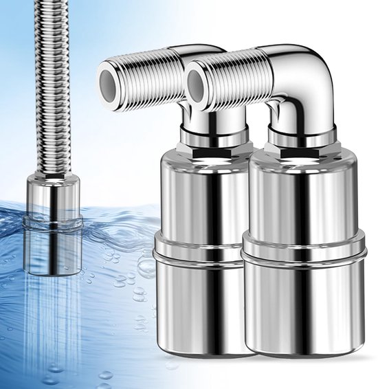 2 Pcs Float Valve for Water Tank Pool, 3/4 Inch Automatic Water Level Control Valve, 304 Stainless Steel, Automatic Float Valve, Water Float Valve 3/4, for Fish Ponds, Pools van HSH-Flo