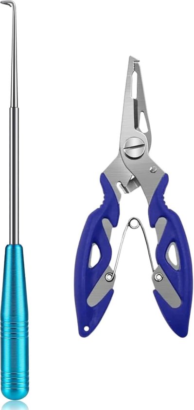 2 Pcs Multi-Purpose Fishing Tangs - Voor Verwijderen van Vissenhaken - Vissenscharen - Draagbare Stalen Pliers - Vis Gereedschappen van Merkloos